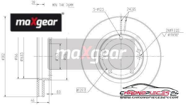 Achat de MAXGEAR 19-0938 Disque de frein pas chères