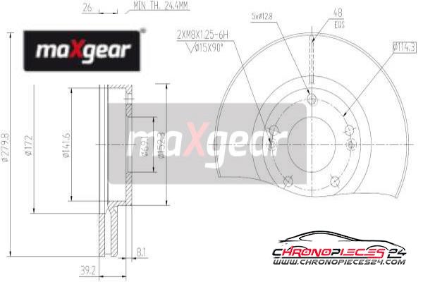 Achat de MAXGEAR 19-0939 Disque de frein pas chères