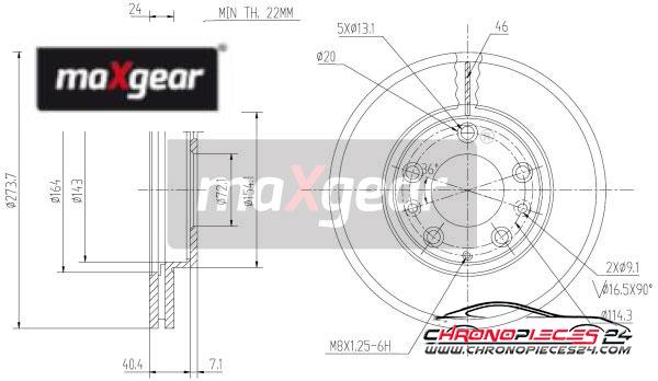 Achat de MAXGEAR 19-0944 Disque de frein pas chères