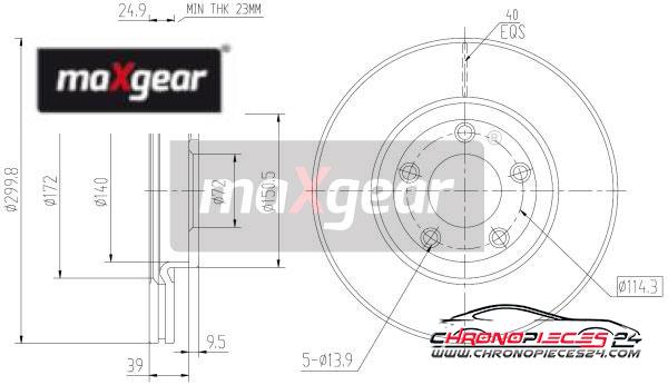 Achat de MAXGEAR 19-1268 Disque de frein pas chères