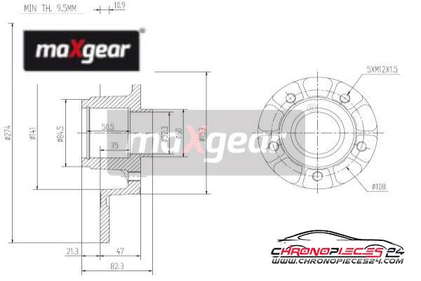 Achat de MAXGEAR 19-1276 Disque de frein pas chères