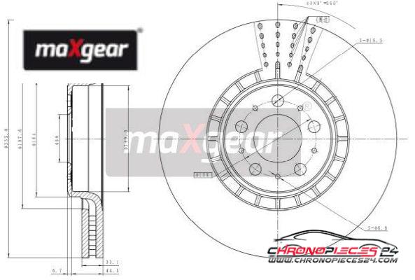 Achat de MAXGEAR 19-1835 Disque de frein pas chères