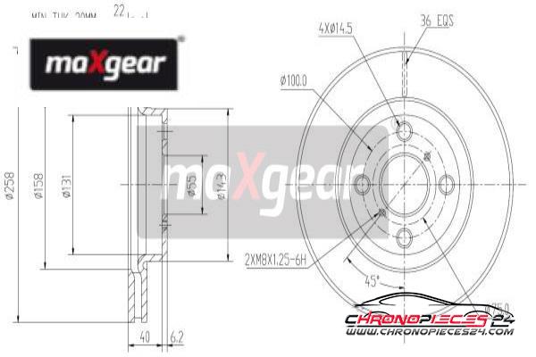 Achat de MAXGEAR 19-1817 Disque de frein pas chères