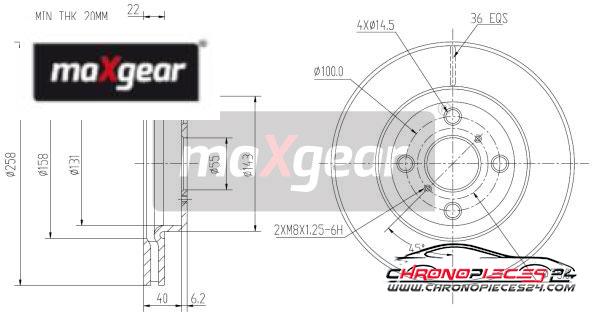 Achat de MAXGEAR 19-1817 Disque de frein pas chères