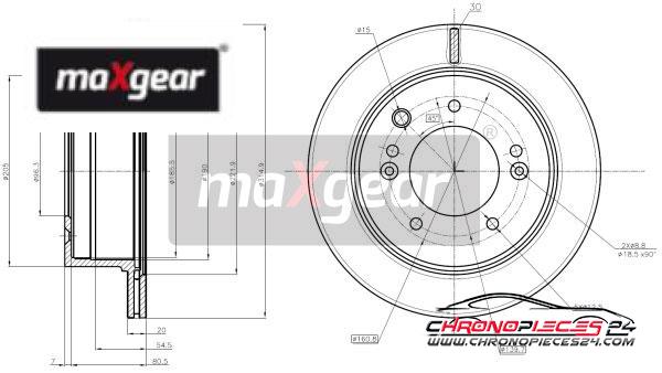 Achat de MAXGEAR 19-1865 Disque de frein pas chères