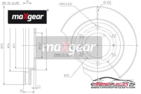 Achat de MAXGEAR 19-1858 Disque de frein pas chères