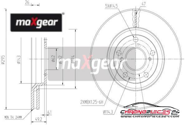 Achat de MAXGEAR 19-1868 Disque de frein pas chères