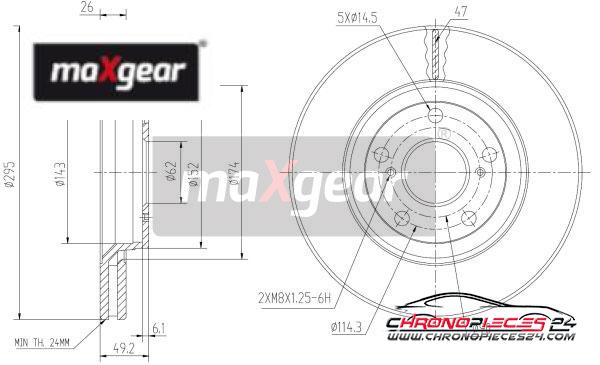 Achat de MAXGEAR 19-1868 Disque de frein pas chères