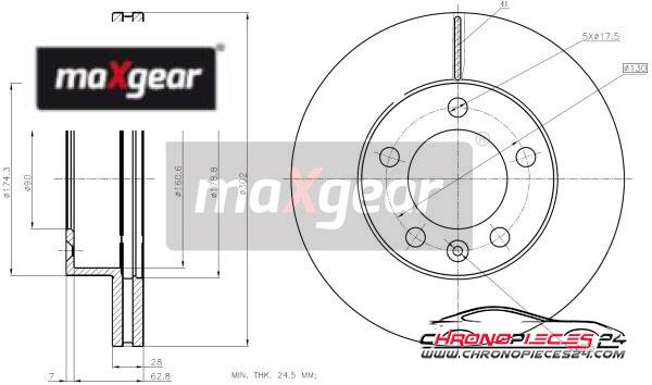 Achat de MAXGEAR 19-2009 Disque de frein pas chères