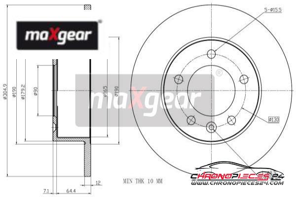 Achat de MAXGEAR 19-2010 Disque de frein pas chères