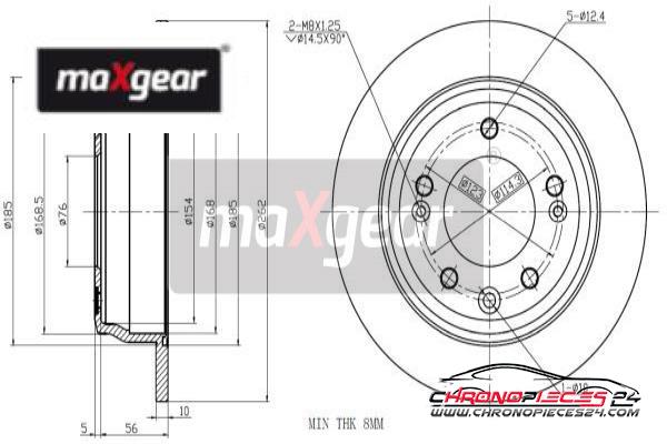 Achat de MAXGEAR 19-1879 Disque de frein pas chères