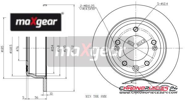 Achat de MAXGEAR 19-1879 Disque de frein pas chères