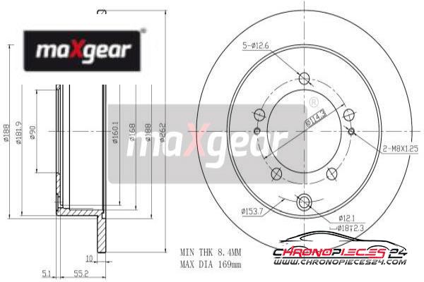 Achat de MAXGEAR 19-1948MAX Disque de frein pas chères