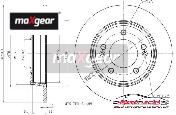 Achat de MAXGEAR 19-2224 Disque de frein pas chères