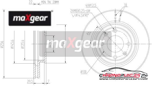 Achat de MAXGEAR 19-2376MAX Disque de frein pas chères