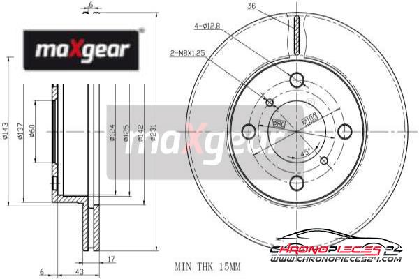 Achat de MAXGEAR 19-2327 Disque de frein pas chères