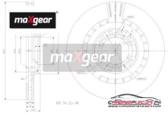 Achat de MAXGEAR 19-2446 Disque de frein pas chères