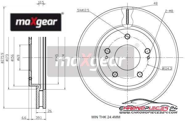 Achat de MAXGEAR 19-2388 Disque de frein pas chères