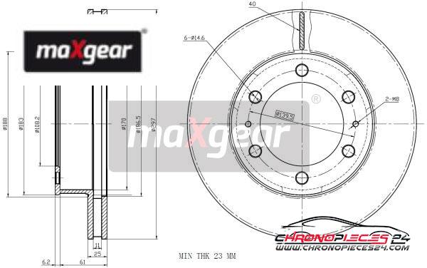 Achat de MAXGEAR 19-2350 Disque de frein pas chères