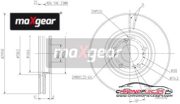 Achat de MAXGEAR 19-2401 Disque de frein pas chères