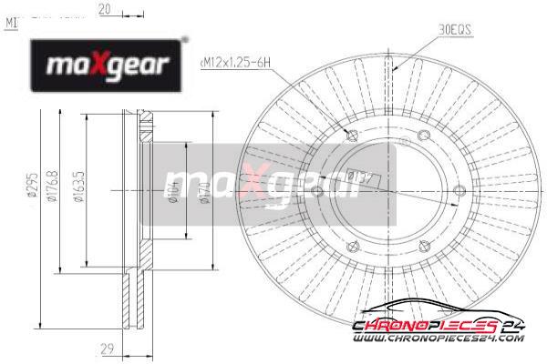 Achat de MAXGEAR 19-2608 Disque de frein pas chères