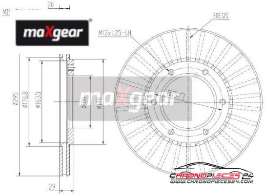 Achat de MAXGEAR 19-2608 Disque de frein pas chères