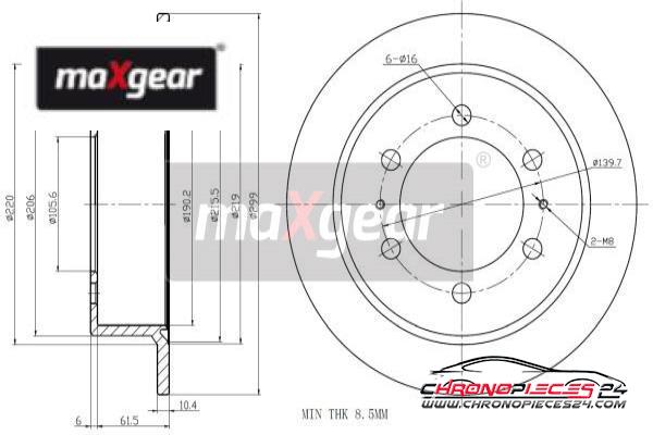 Achat de MAXGEAR 19-2526 Disque de frein pas chères