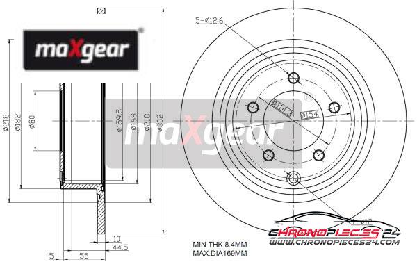 Achat de MAXGEAR 19-2858 Disque de frein pas chères