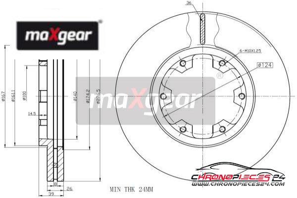 Achat de MAXGEAR 19-2569 Disque de frein pas chères