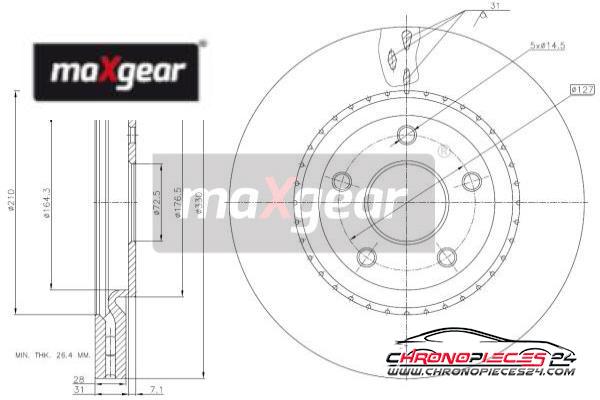 Achat de MAXGEAR 19-3226 Disque de frein pas chères