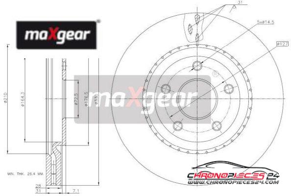 Achat de MAXGEAR 19-3226 Disque de frein pas chères