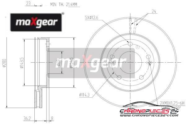 Achat de MAXGEAR 19-3239 Disque de frein pas chères