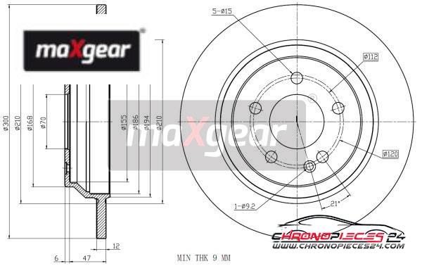 Achat de MAXGEAR 19-3240 Disque de frein pas chères