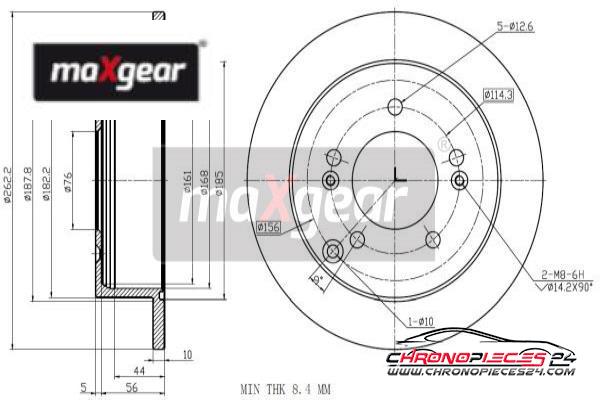 Achat de MAXGEAR 19-3243 Disque de frein pas chères