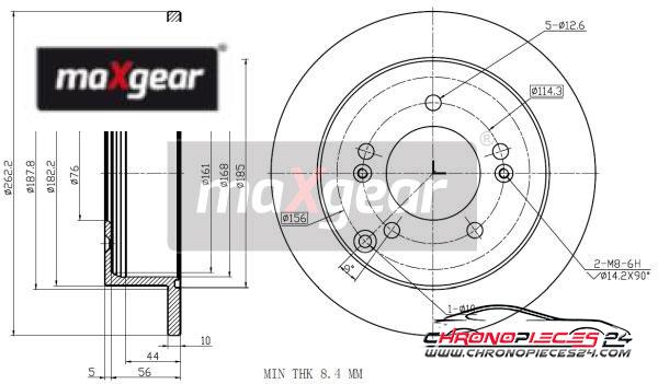 Achat de MAXGEAR 19-3243 Disque de frein pas chères