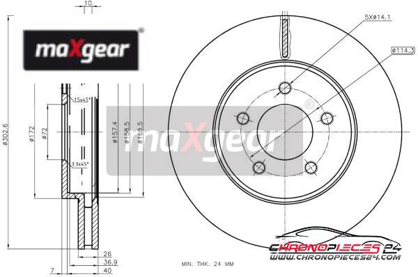 Achat de MAXGEAR 19-3352 Disque de frein pas chères