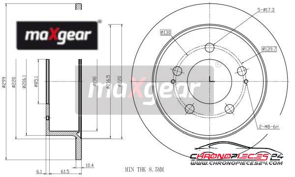 Achat de MAXGEAR 19-3199 Disque de frein pas chères