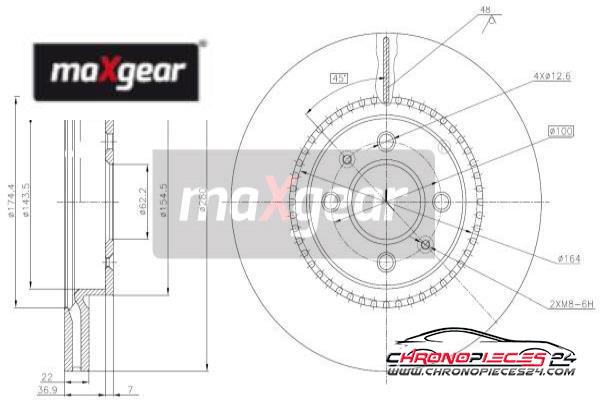 Achat de MAXGEAR 19-3211 Disque de frein pas chères