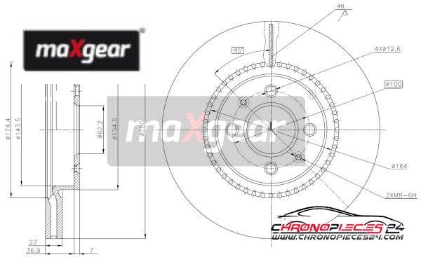 Achat de MAXGEAR 19-3211 Disque de frein pas chères