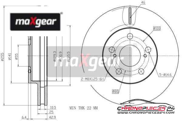 Achat de MAXGEAR 19-3340 Disque de frein pas chères