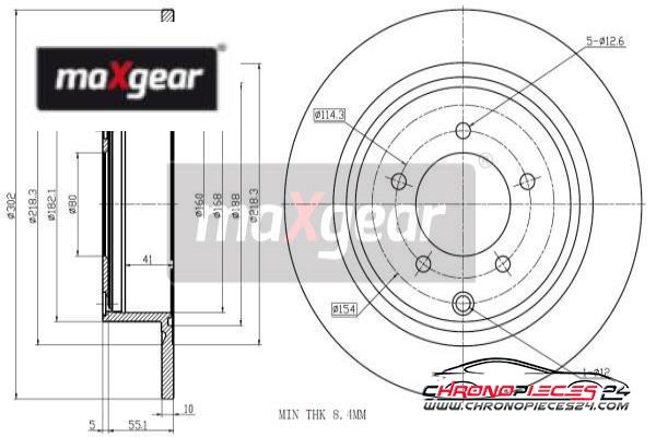 Achat de MAXGEAR 19-3214 Disque de frein pas chères