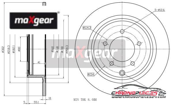 Achat de MAXGEAR 19-3214 Disque de frein pas chères