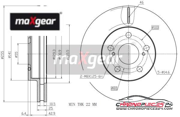 Achat de MAXGEAR 19-3340 Disque de frein pas chères