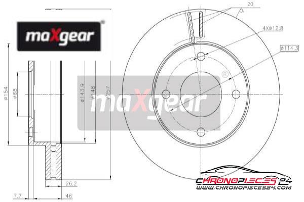 Achat de MAXGEAR 19-3217 Disque de frein pas chères