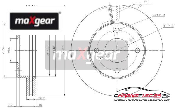 Achat de MAXGEAR 19-3217 Disque de frein pas chères