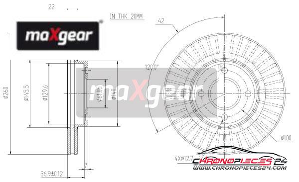 Achat de MAXGEAR 19-3218 Disque de frein pas chères