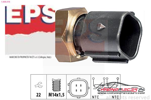 Achat de EPS 1.830.316 Sonde de température, liquide de refroidissement pas chères