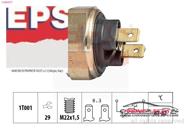 Achat de EPS 1.850.017 Interrupteur de température, ventilateur de radiateur pas chères