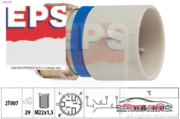 Achat de EPS 1.850.701 Interrupteur de température, ventilateur de radiateur pas chères