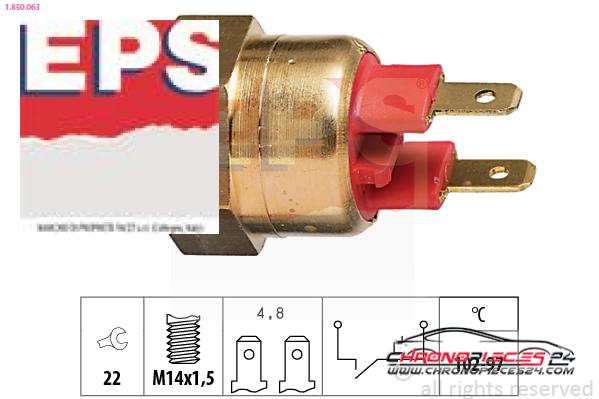 Achat de EPS 1.850.063 Interrupteur de température, ventilateur de radiateur pas chères